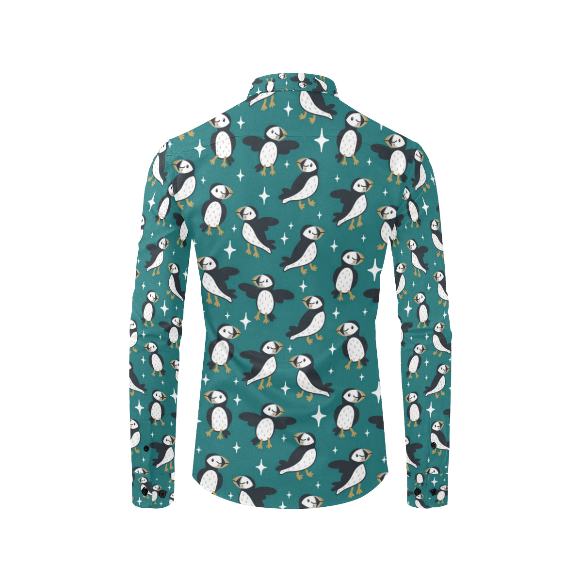 Puffin Pattern Print Design A05 Men's Long Sleeve Shirt
