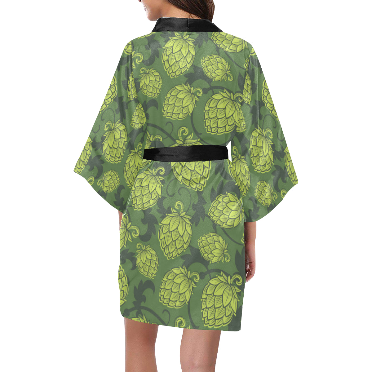 Hope Pattern Print Design 02 Women's Short Kimono