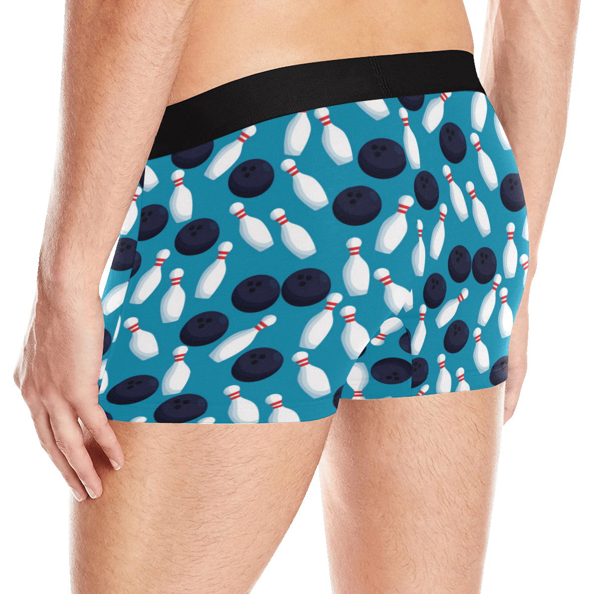 Bowling Pin Pattern Print Design 010 Men's Boxer Briefs