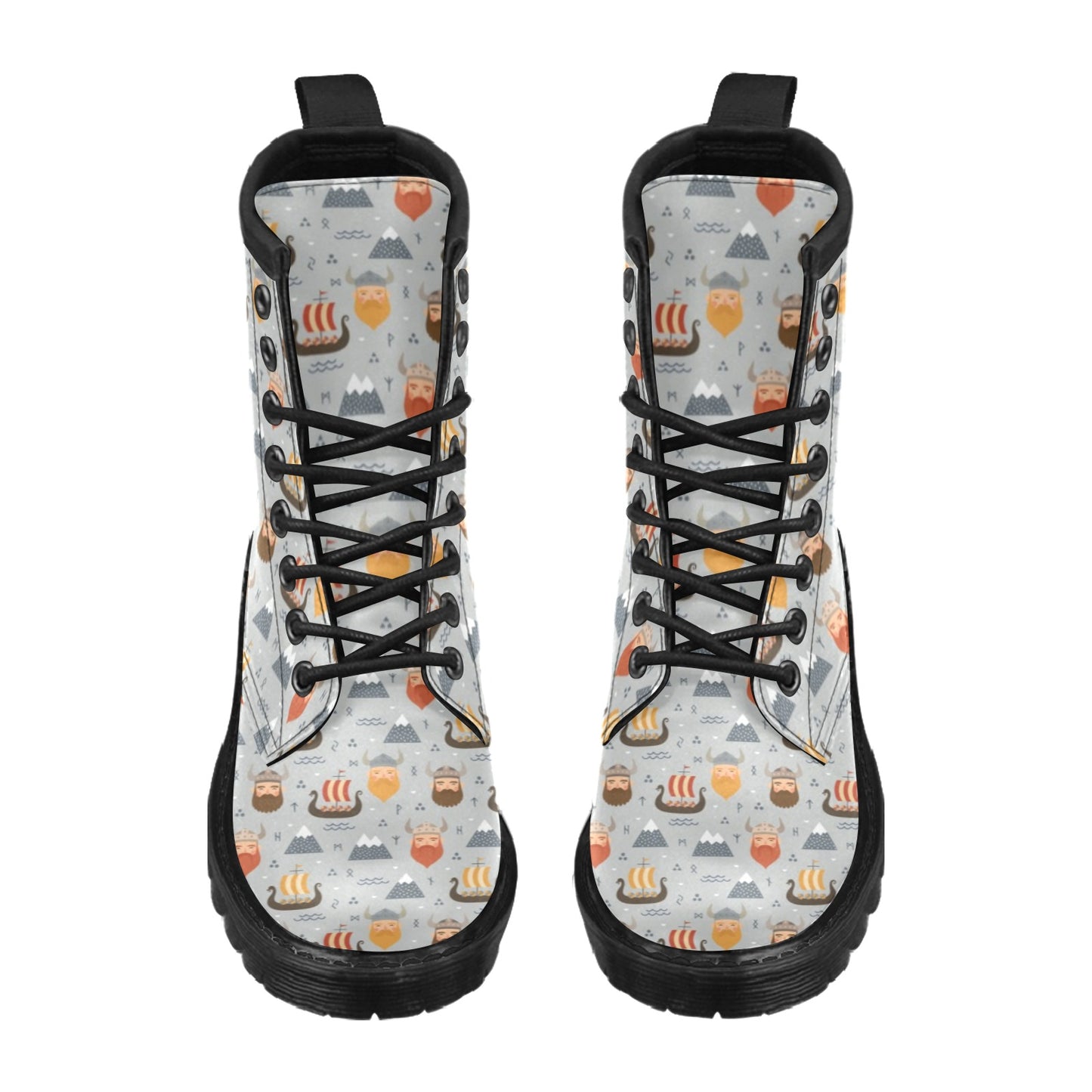 Vikings Print Design LKS307 Women's Boots