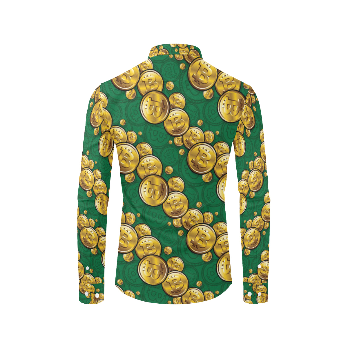 Bitcoin Pattern Print Design DO02 Men's Long Sleeve Shirt