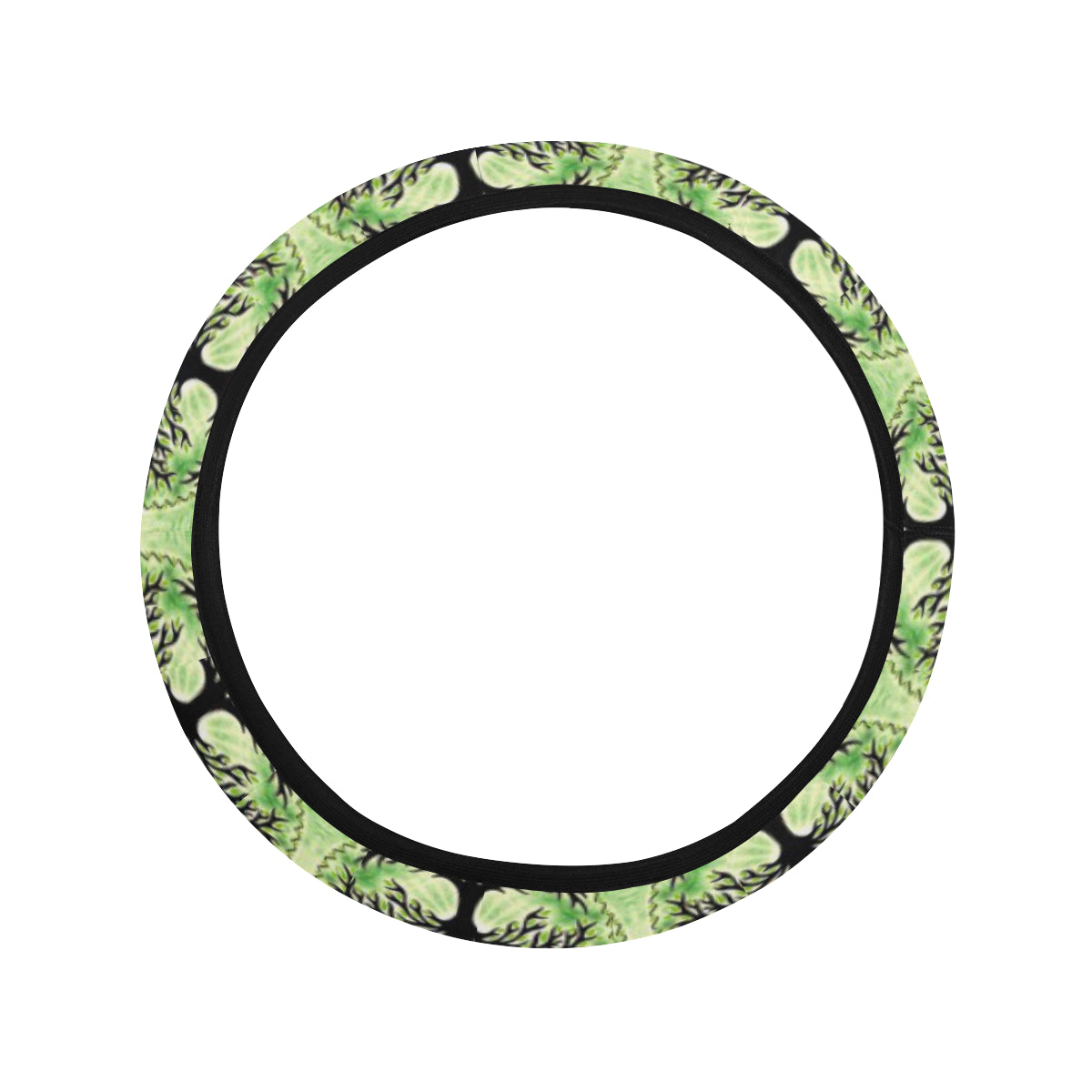Celtic Pattern Print Design 010 Steering Wheel Cover with Elastic Edge