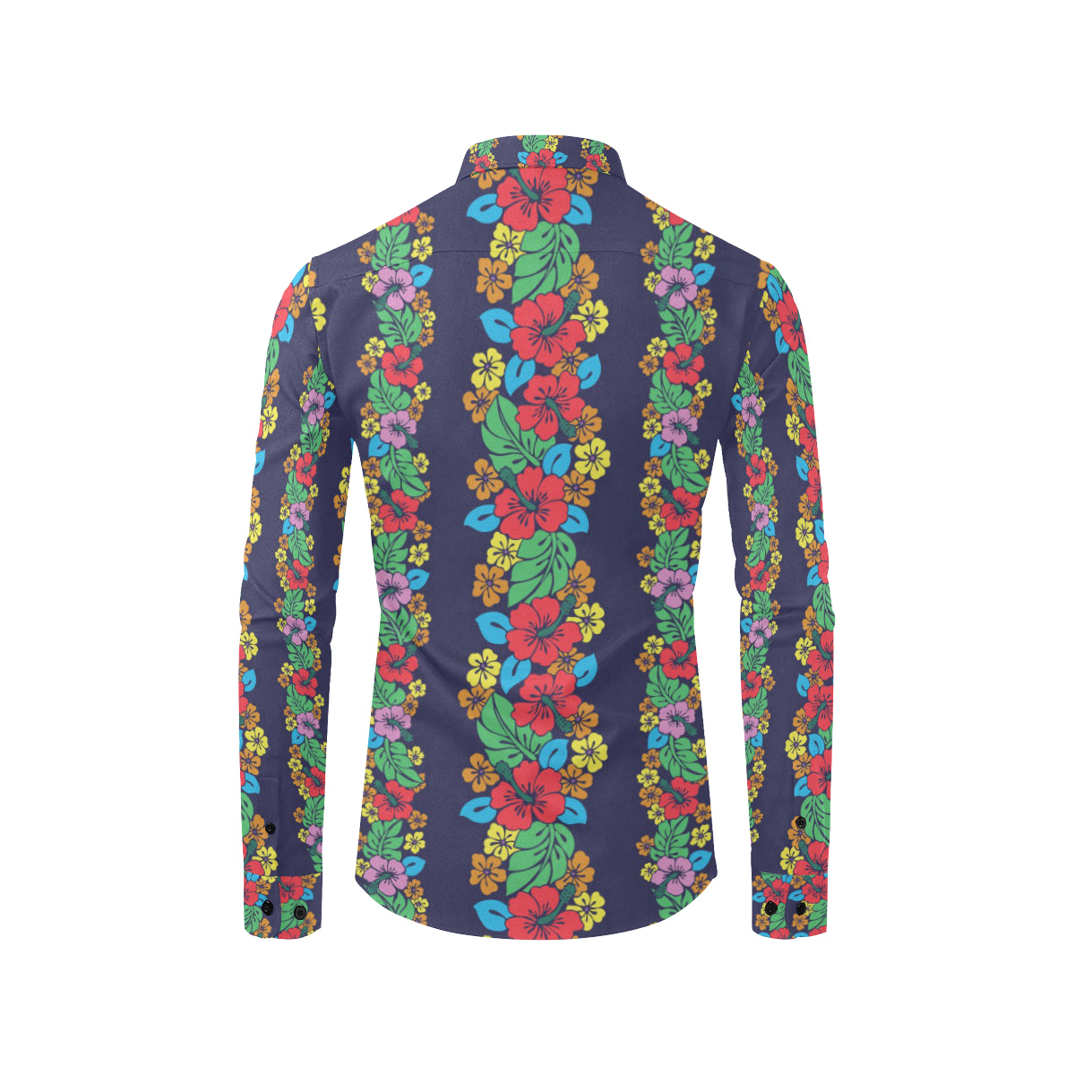 Hawaiian Themed Pattern Print Design H03 Men's Long Sleeve Shirt