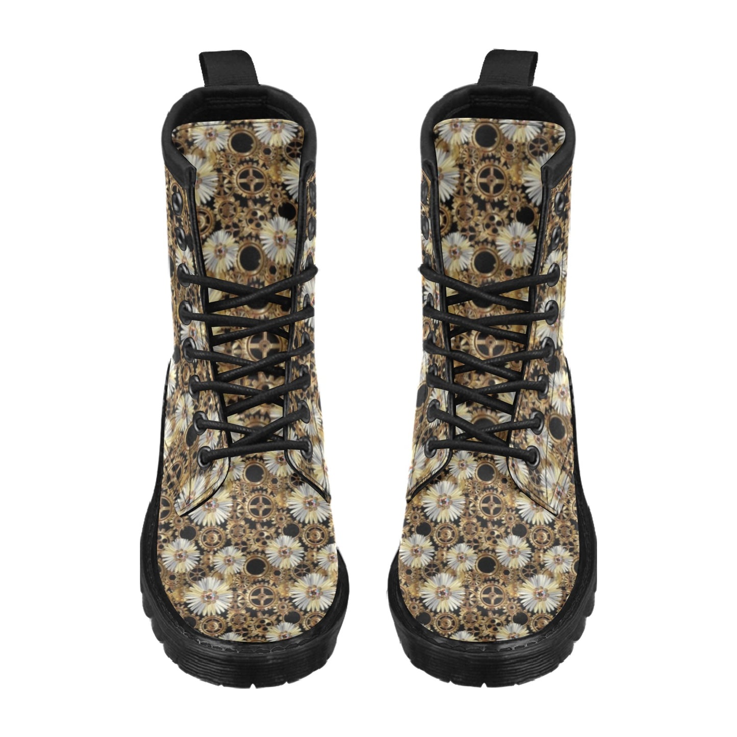 Steampunk Print Design LKS305 Women's Boots