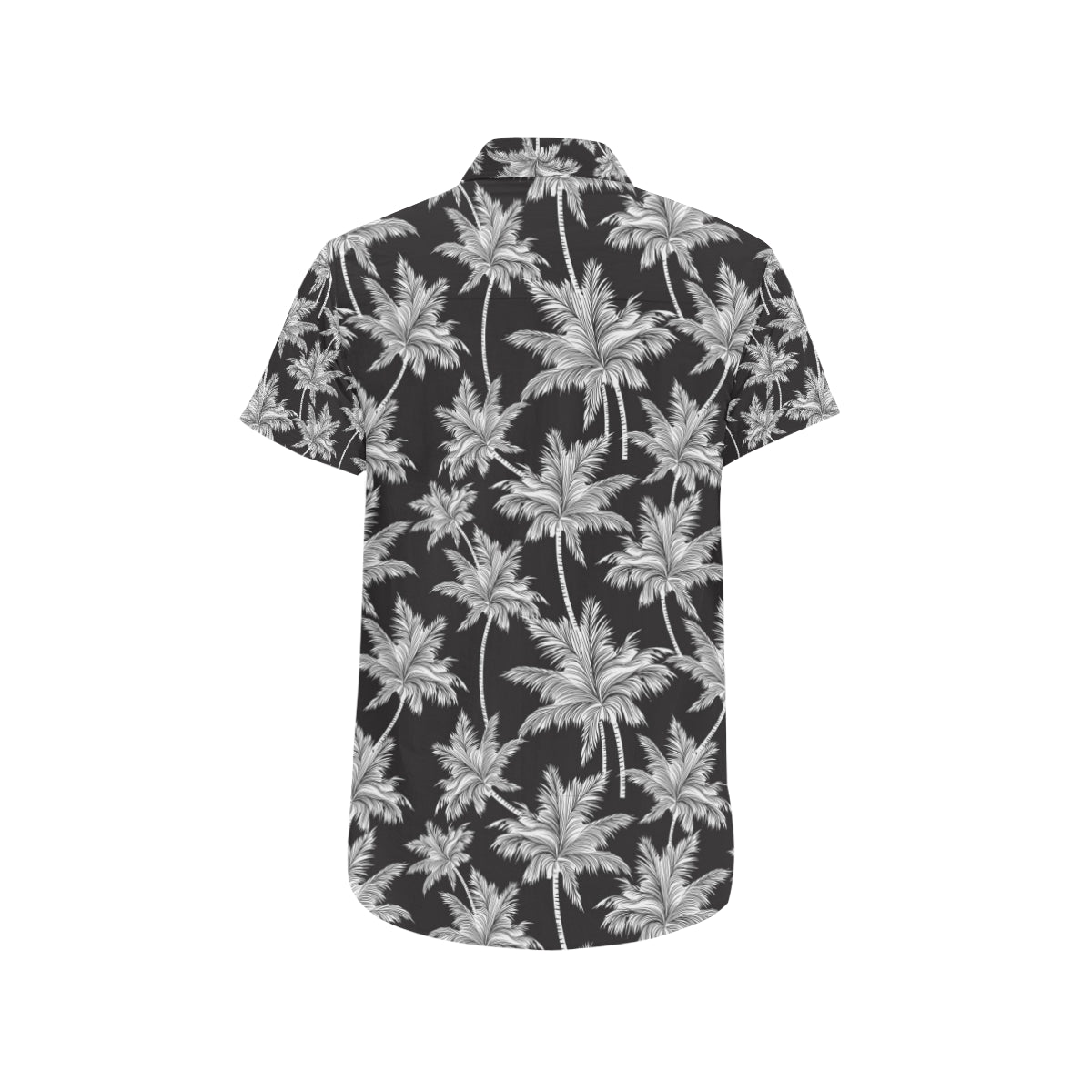 Palm Tree Pattern Print Design PT03 Men's Short Sleeve Button Up Shirt