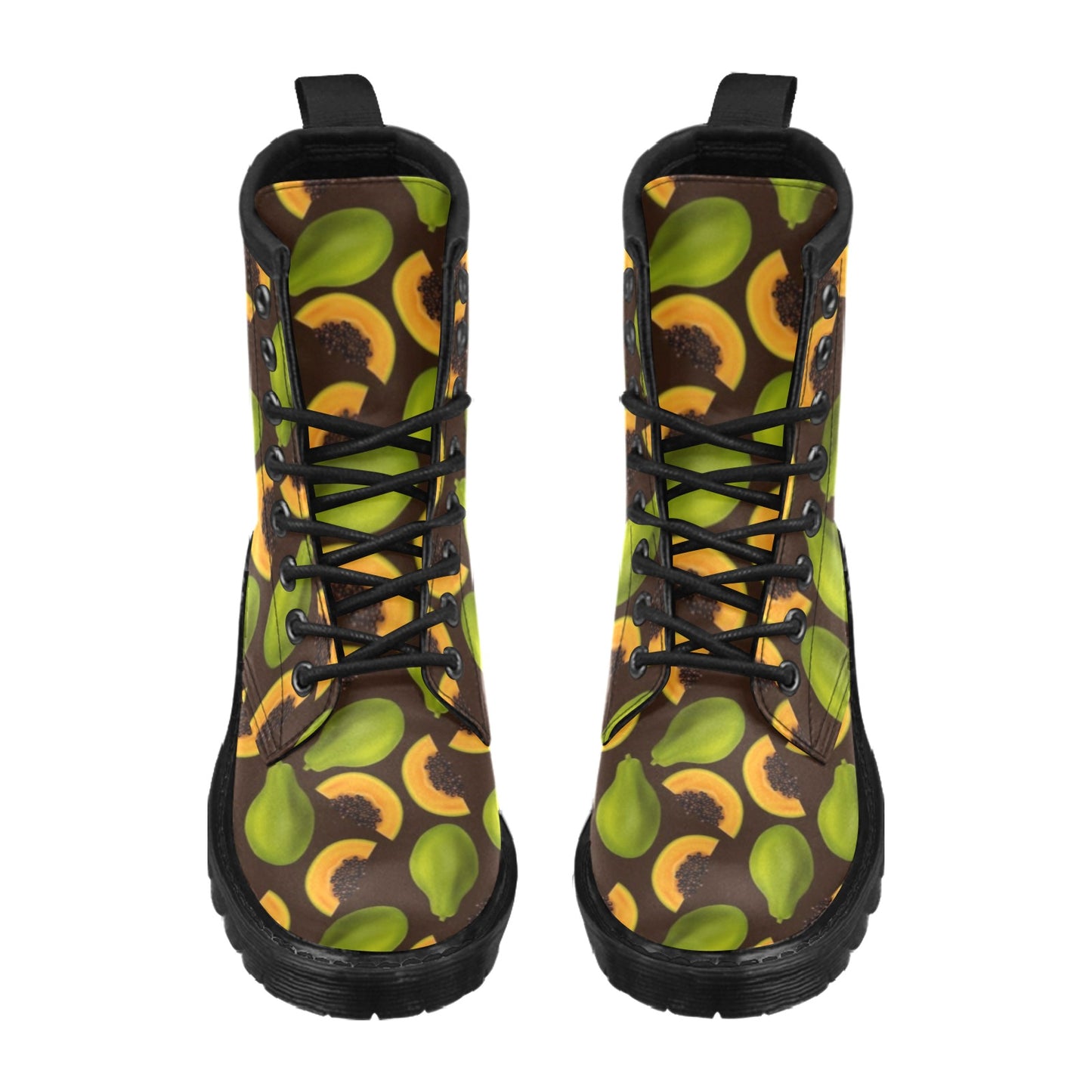 Papaya Pattern Print Design PP04 Women's Boots