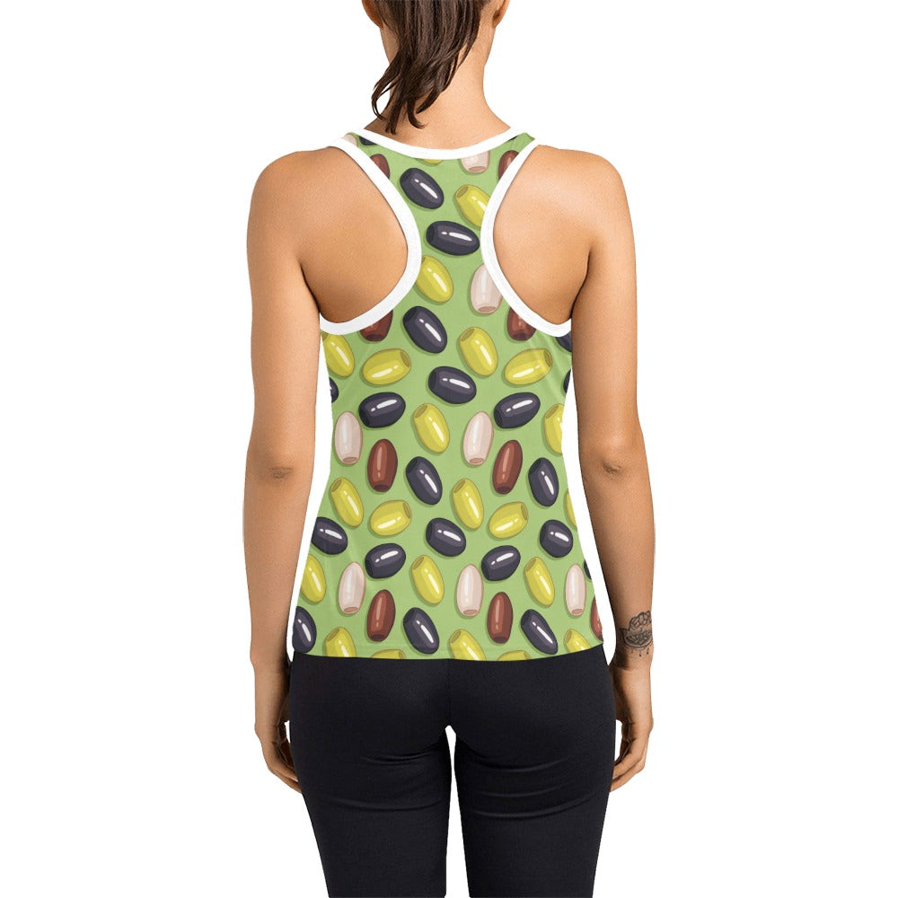 Olive Print Design LKS301 Women's Racerback Tank Top