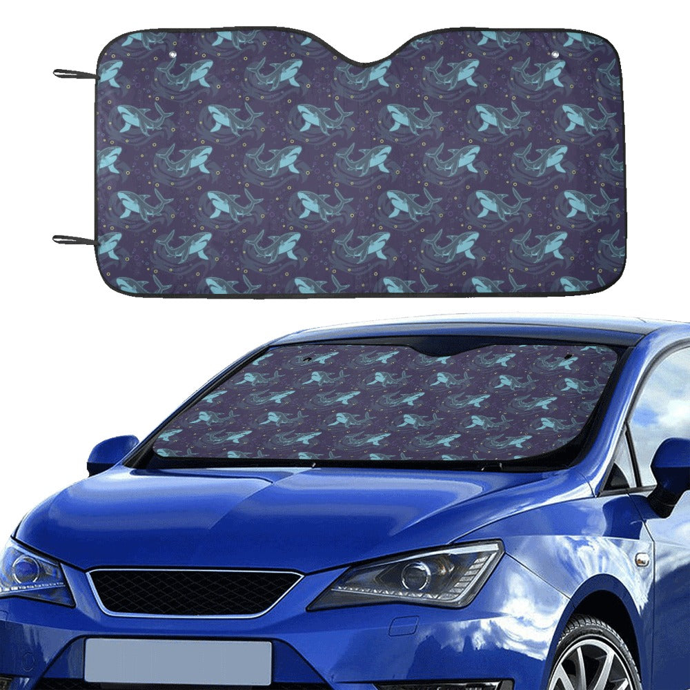 Shark Print Design LKS306 Car front Windshield Sun Shade