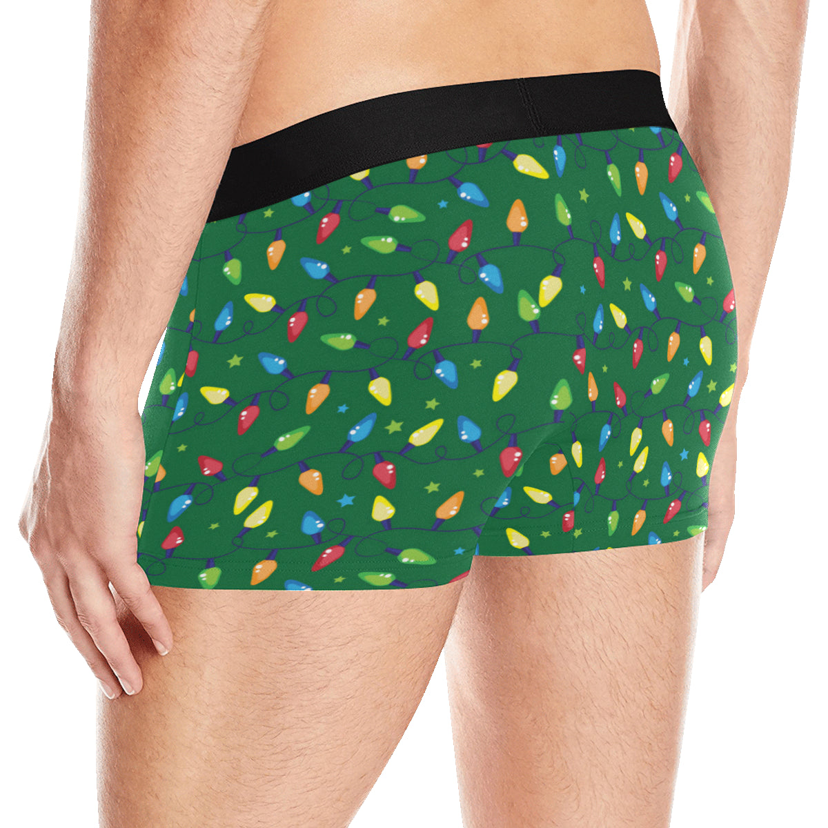Christmas Light Pattern Print Design 02 Men's Boxer Briefs