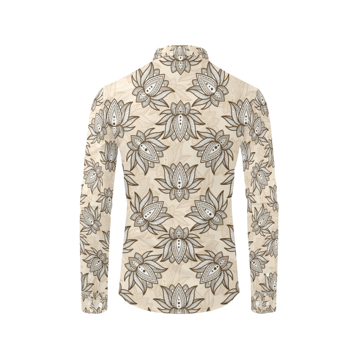 lotus Boho Pattern Print Design LO05 Men's Long Sleeve Shirt
