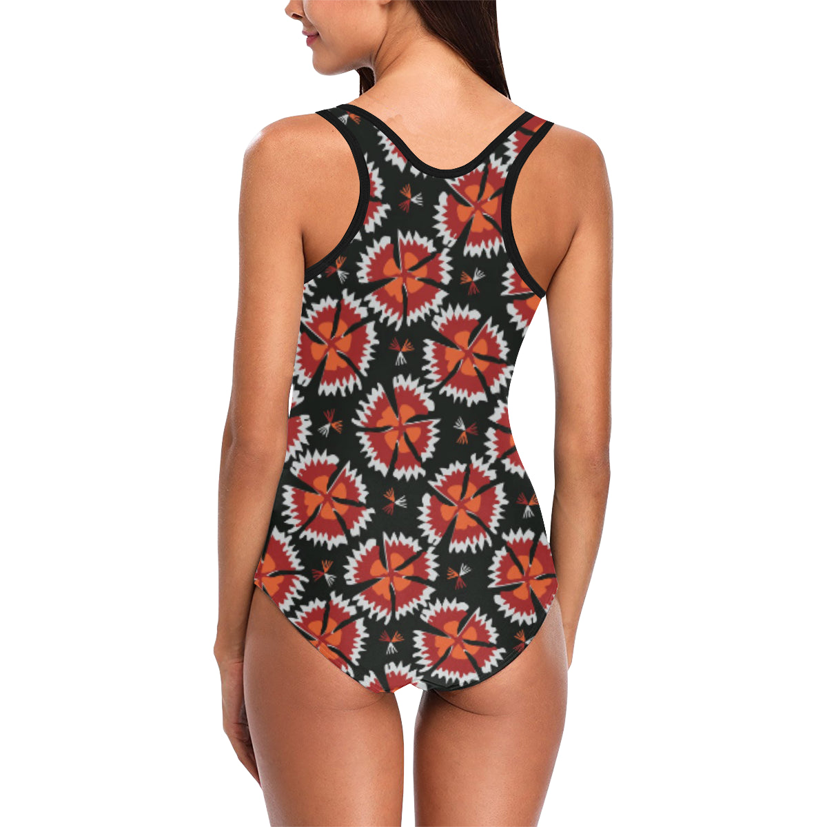 Carnations Pattern Print Design CN03 Women Swimsuit