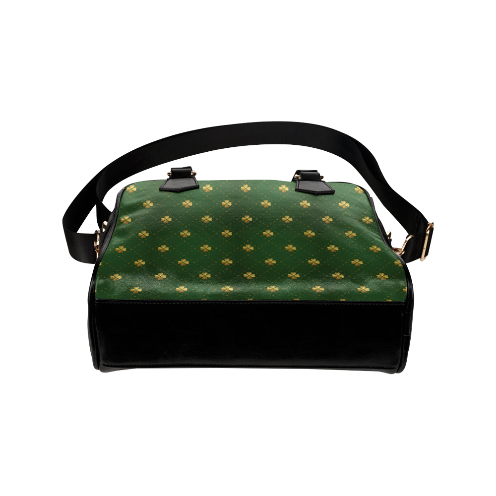 Clover Pattern Print Design 01 Shoulder Handbag