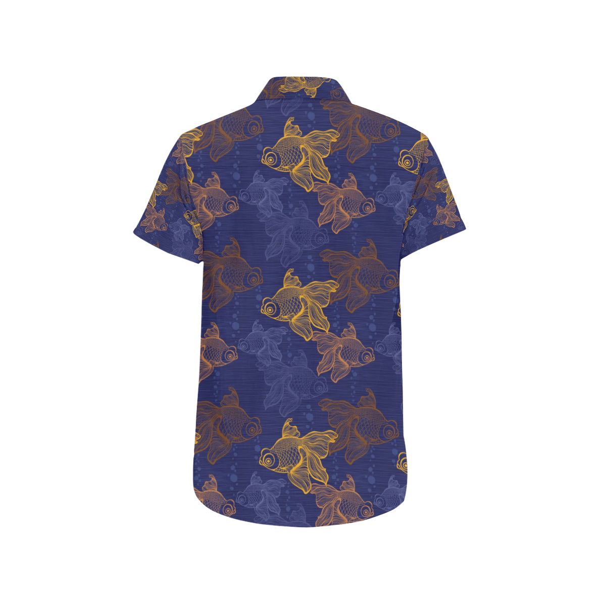 Goldfish Pattern Print Design 01 Men's Short Sleeve Button Up Shirt