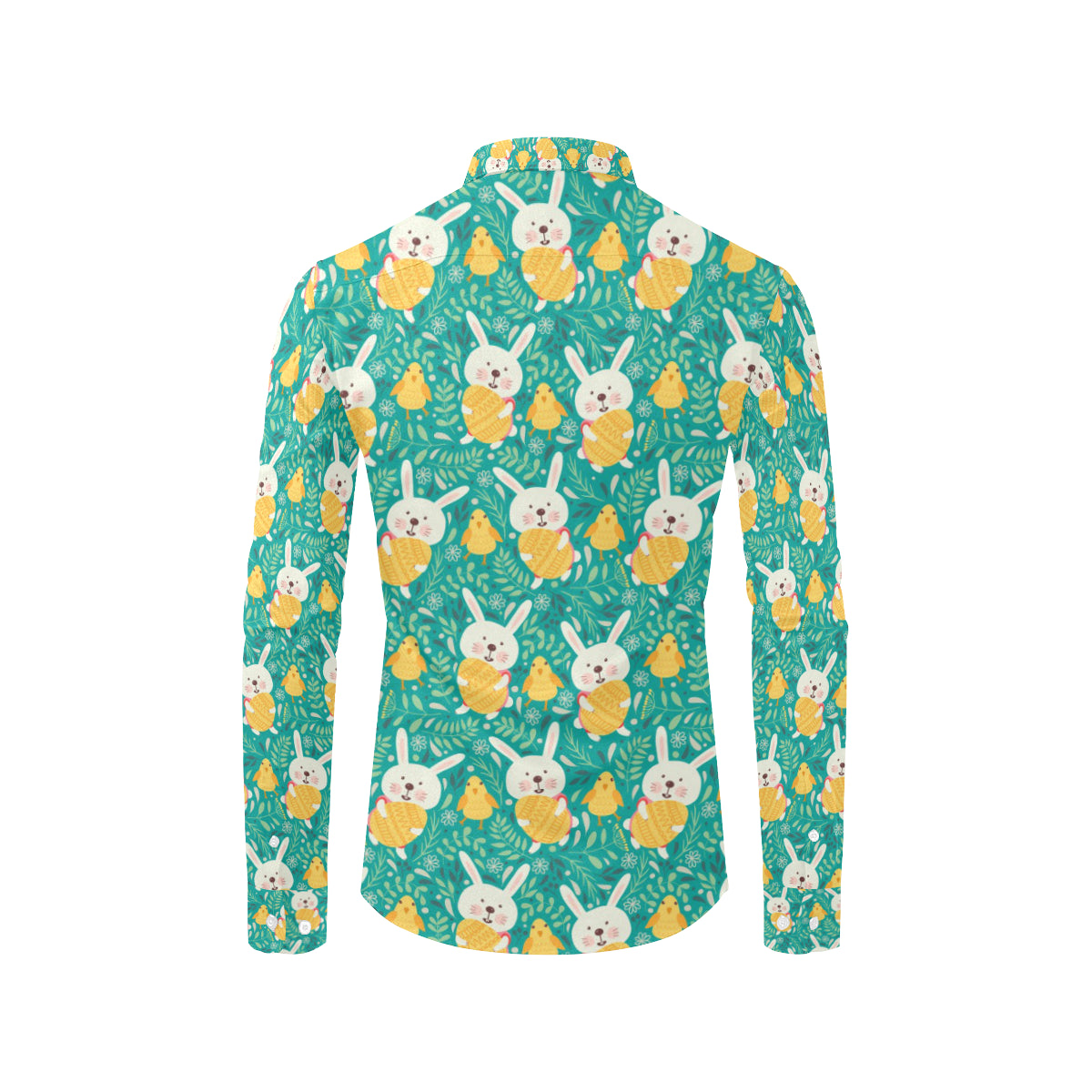 Easter Eggs Pattern Print Design RB02 Men's Long Sleeve Shirt