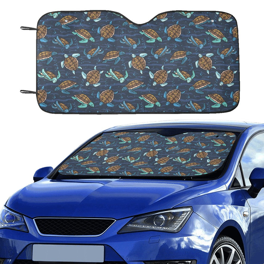 Sea Turtle Print Design LKS3011 Car front Windshield Sun Shade
