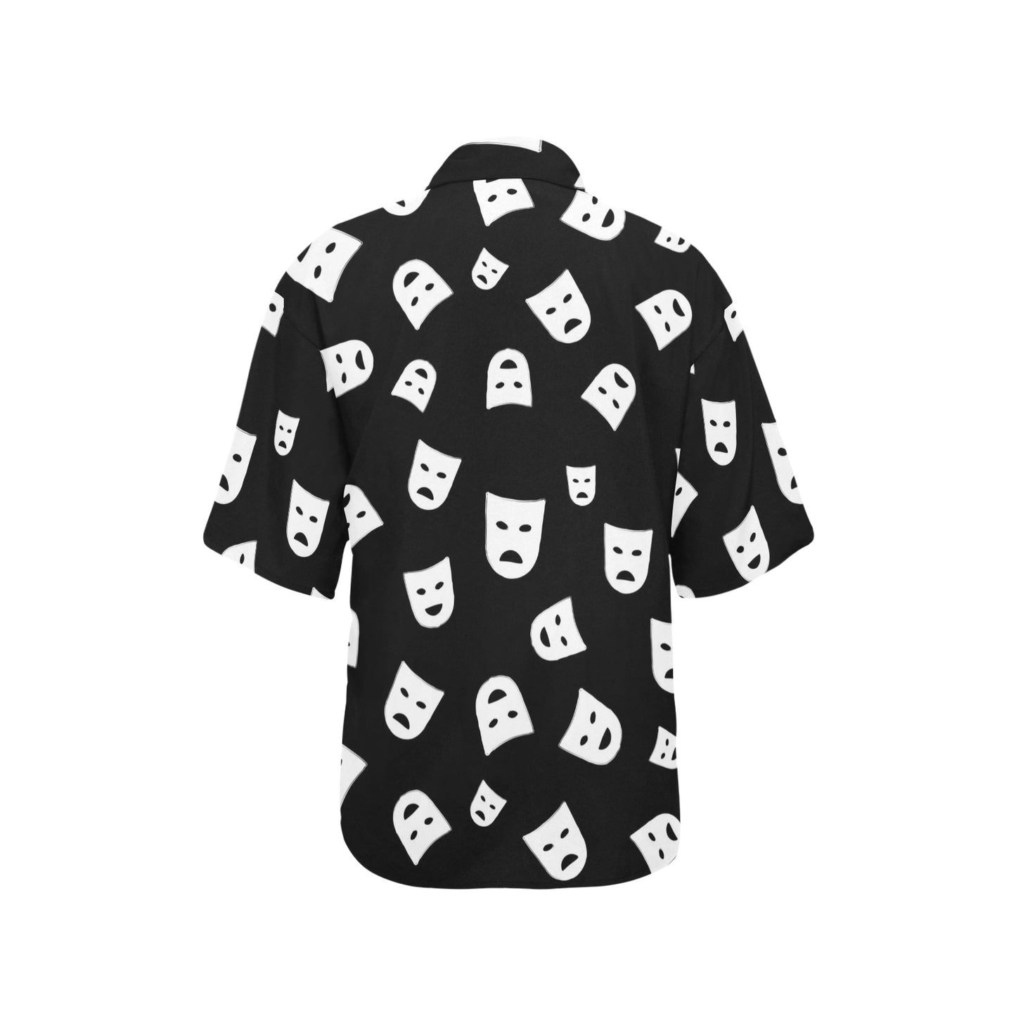 Acting Mask Pattern Print Design 03 Women's Hawaiian Shirt