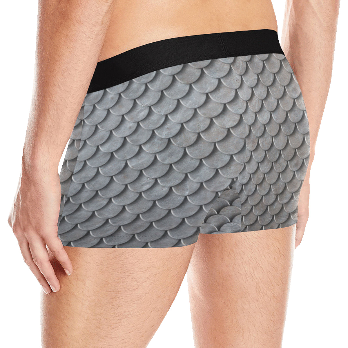 Armor Scales Pattern Print Design 03 Men's Boxer Briefs