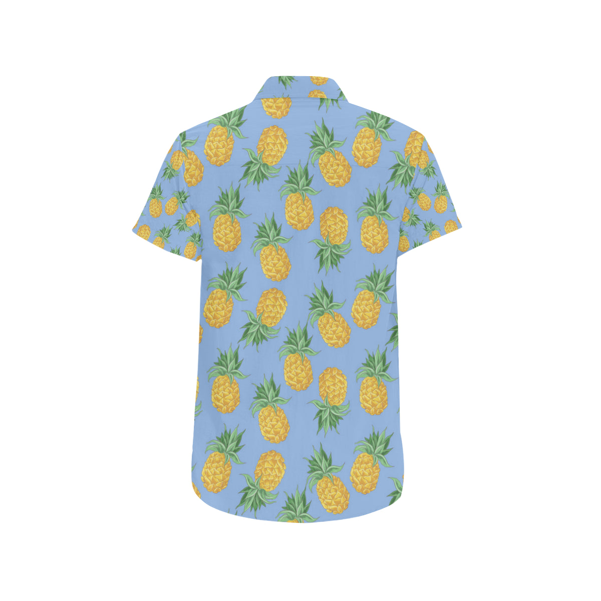 Pineapple Pattern Print Design A04 Men's Short Sleeve Button Up Shirt