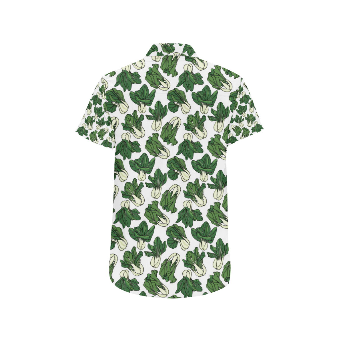 Bok Choy Pattern Print Design 02 Men's Short Sleeve Button Up Shirt
