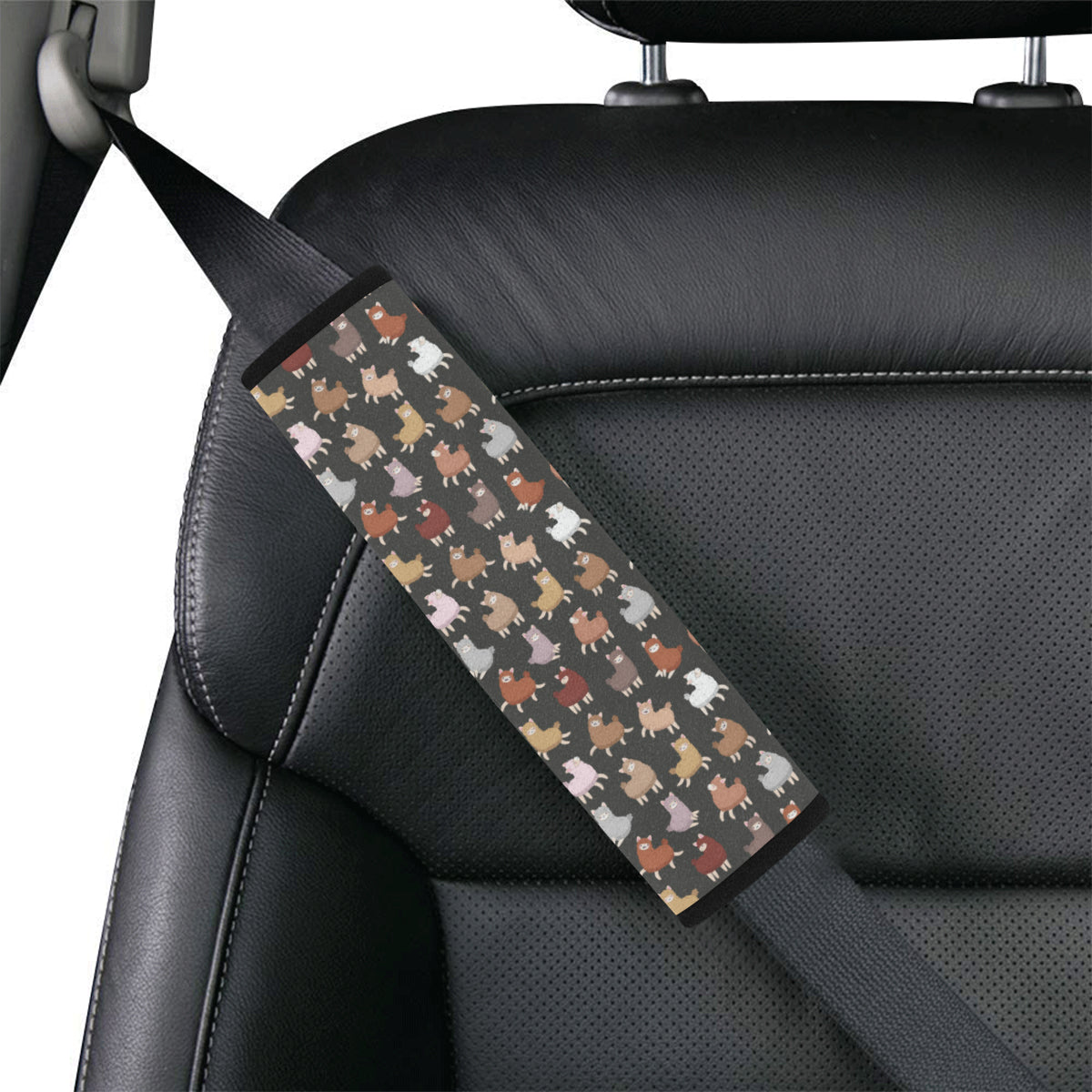 Alpaca Cute Design Themed Print Car Seat Belt Cover