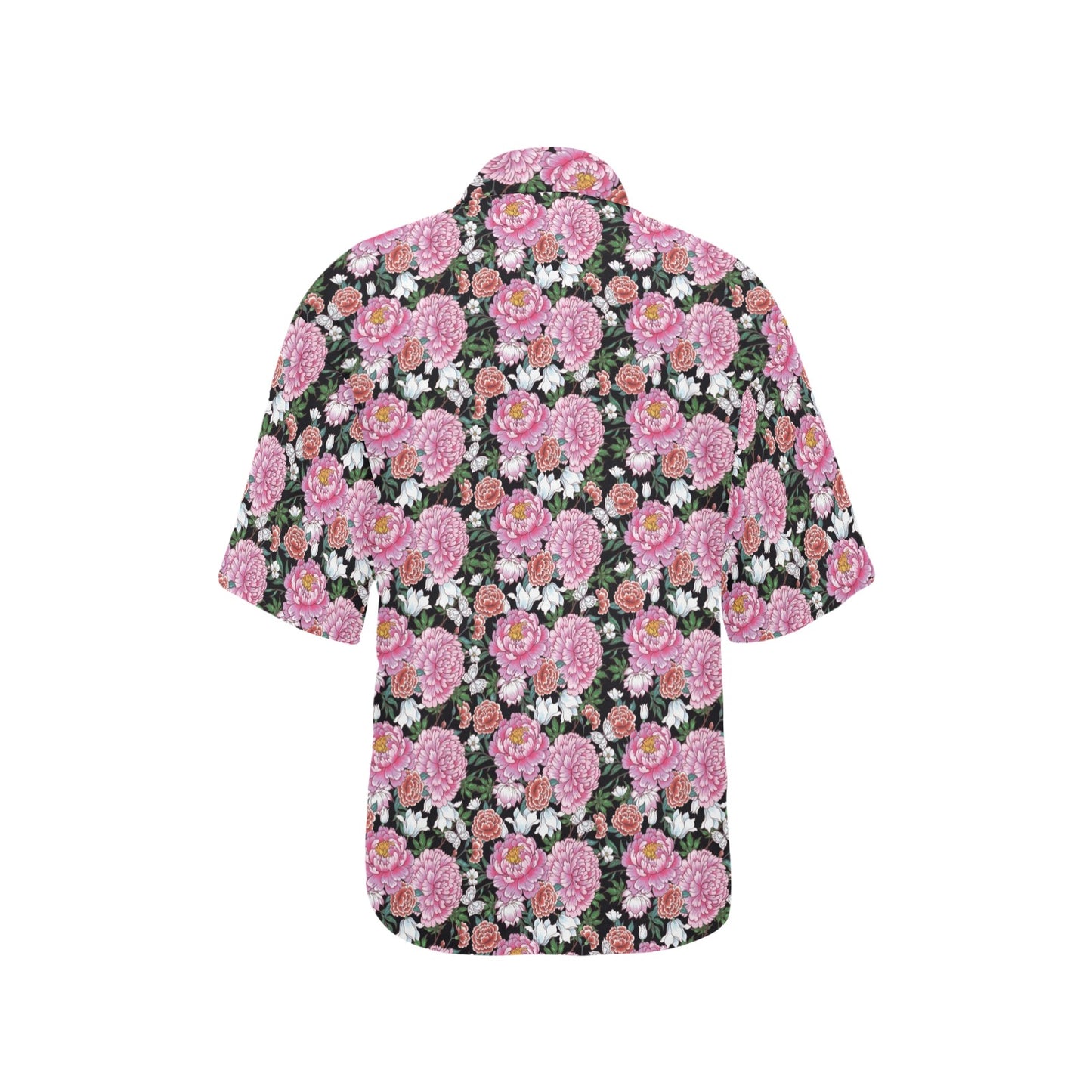 Dahlia Pattern Print Design 02 Women's Hawaiian Shirt