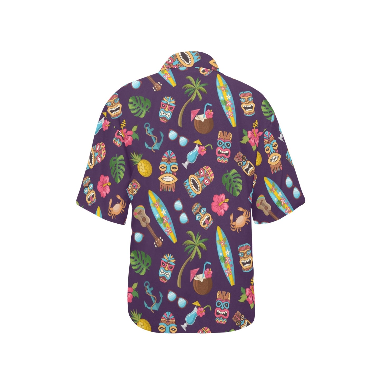 Hawaiian Themed Pattern Print Design H024 Women's Hawaiian Shirt