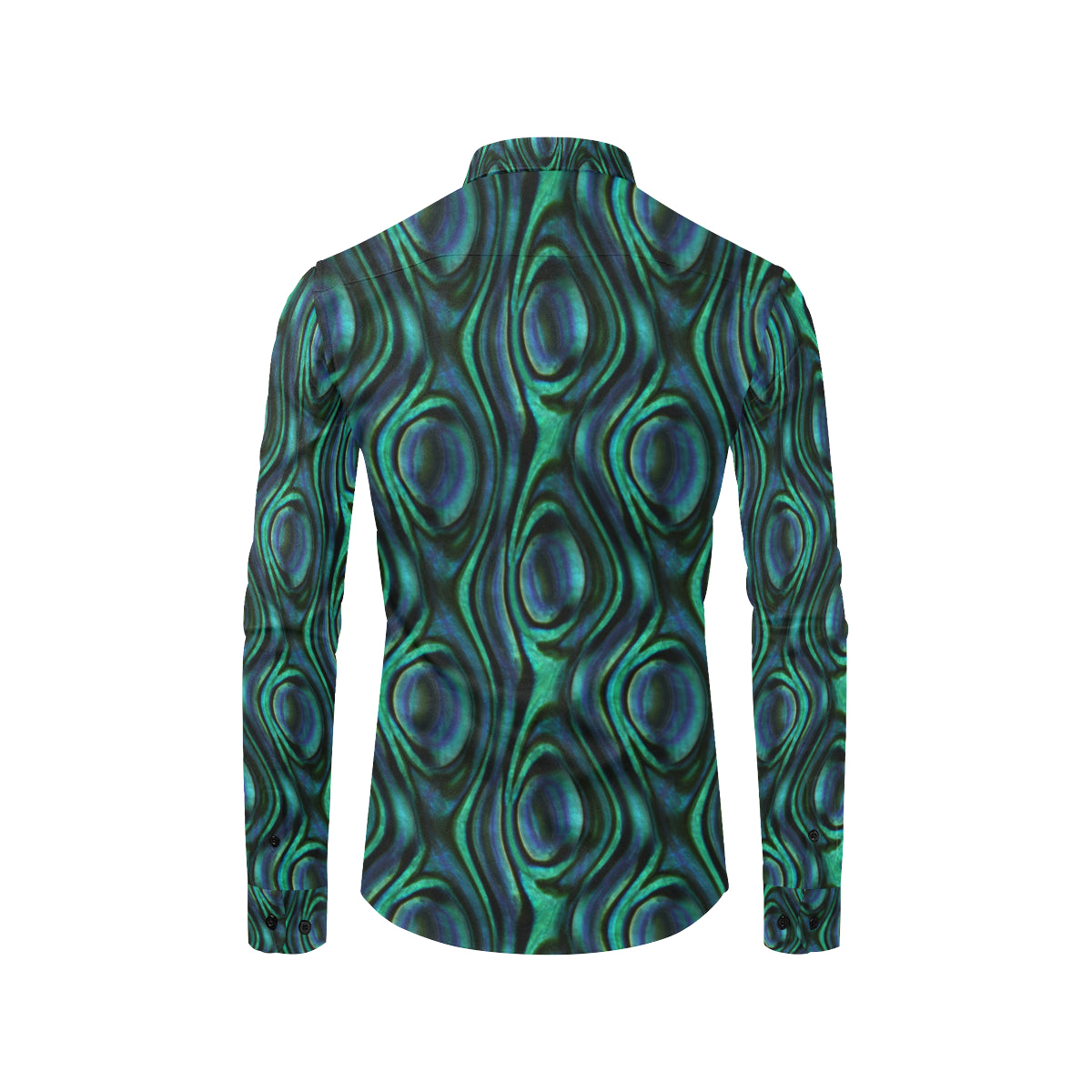 Abalone Pattern Print Design 01 Men's Long Sleeve Shirt