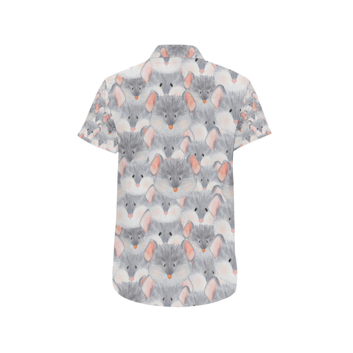 Rat Baby Pattern Print Design 02 Men's Short Sleeve Button Up Shirt
