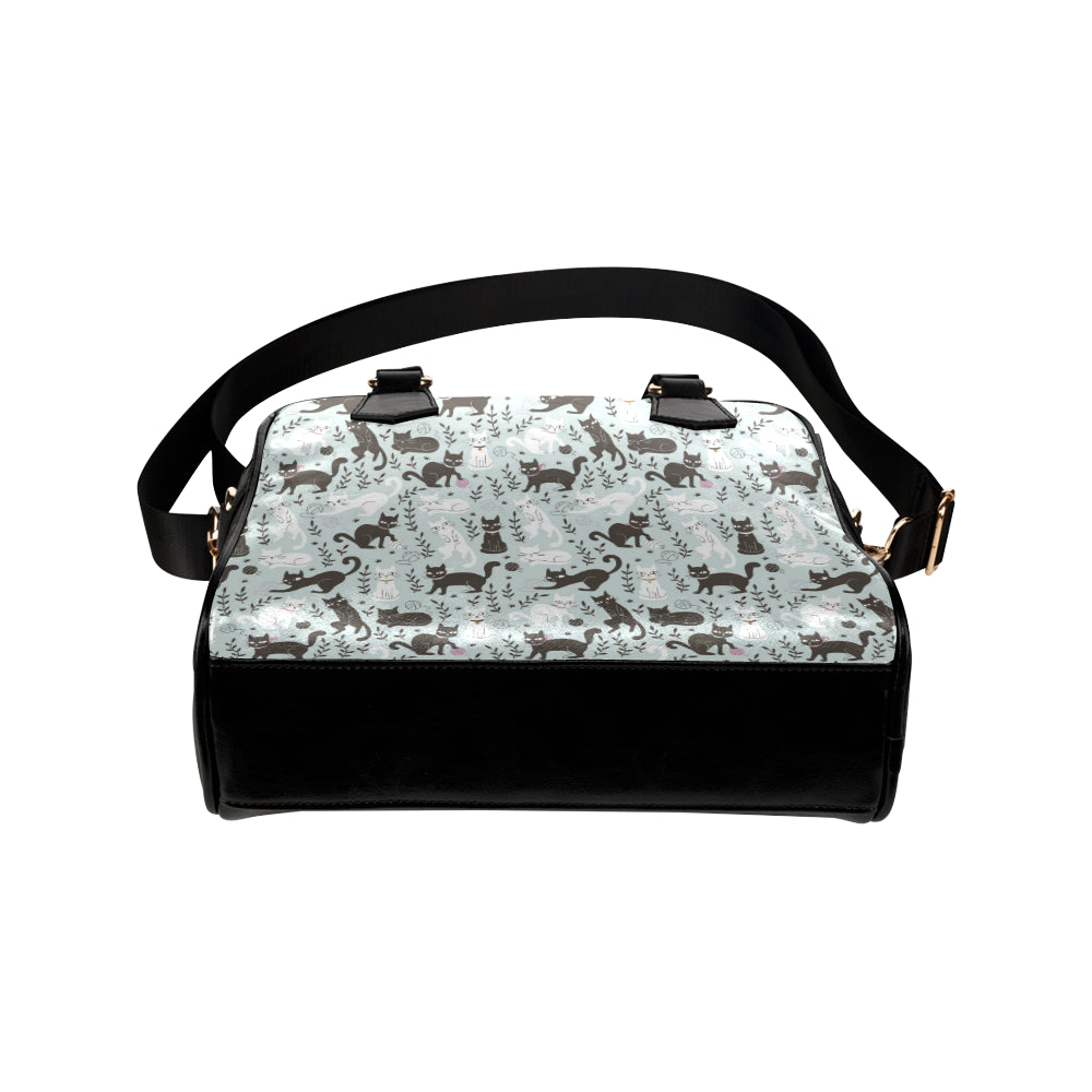 Cat Pattern Print Design 08 Shoulder Handbag