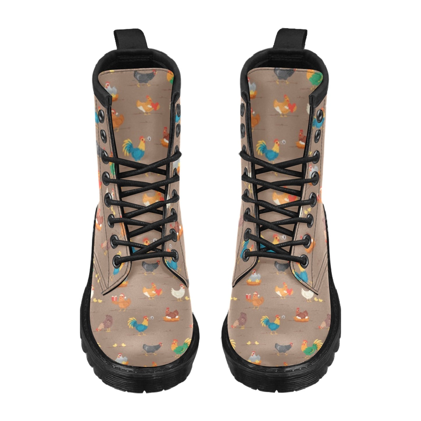 Chicken Happy Print Pattern Women's Boots