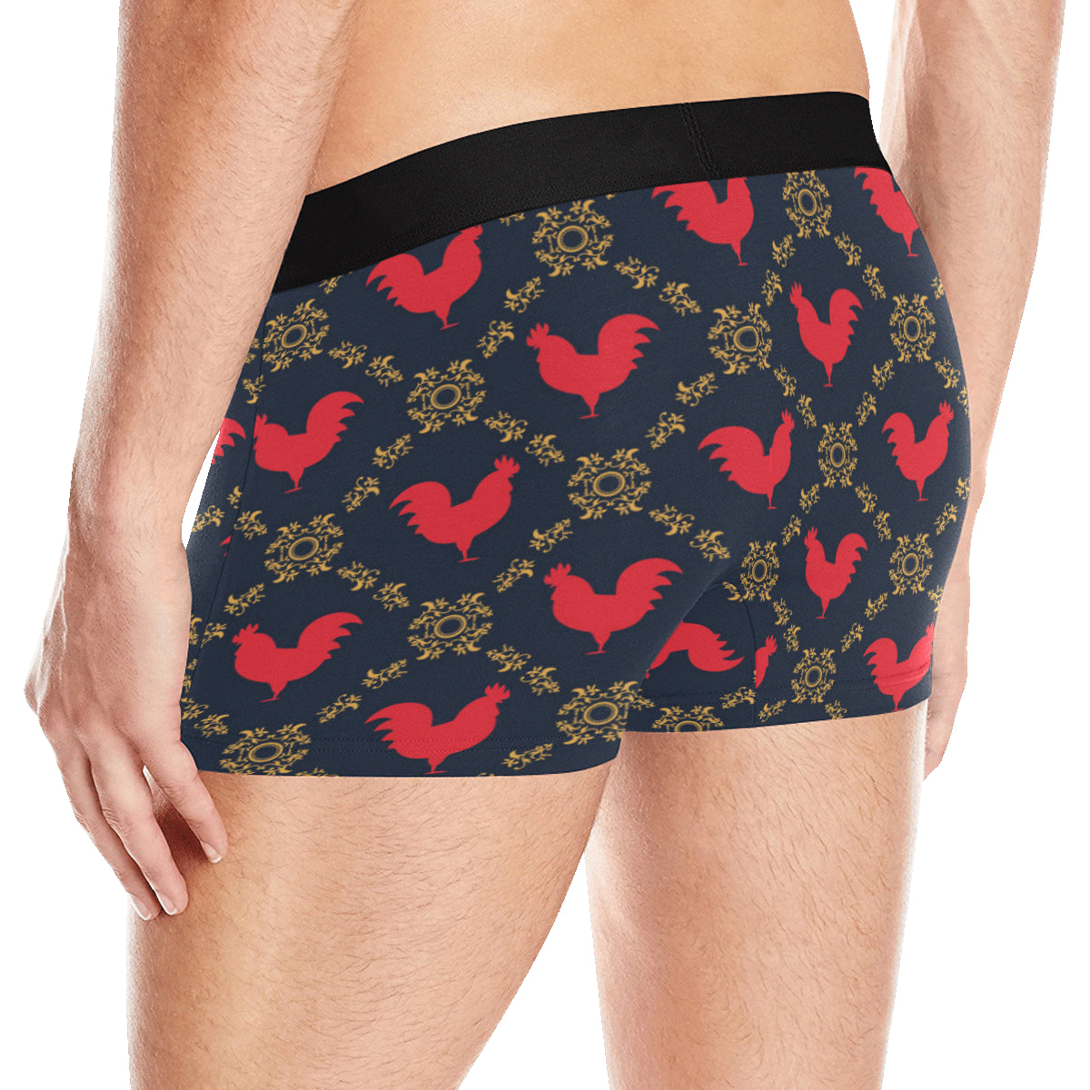 Rooster Pattern Print Design A02 Men's Boxer Briefs