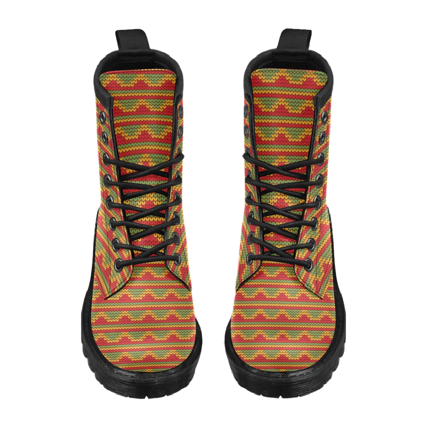 Rasta Reggae Color Print Women's Boots