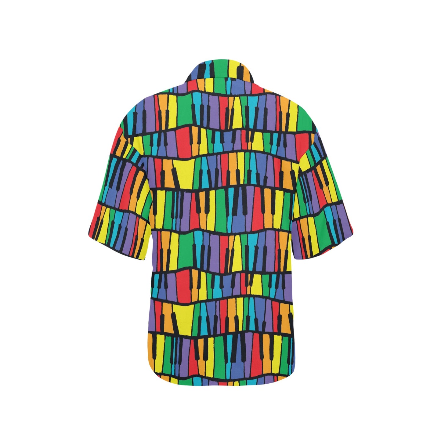 Piano Print Design LKS402 Women's Hawaiian Shirt