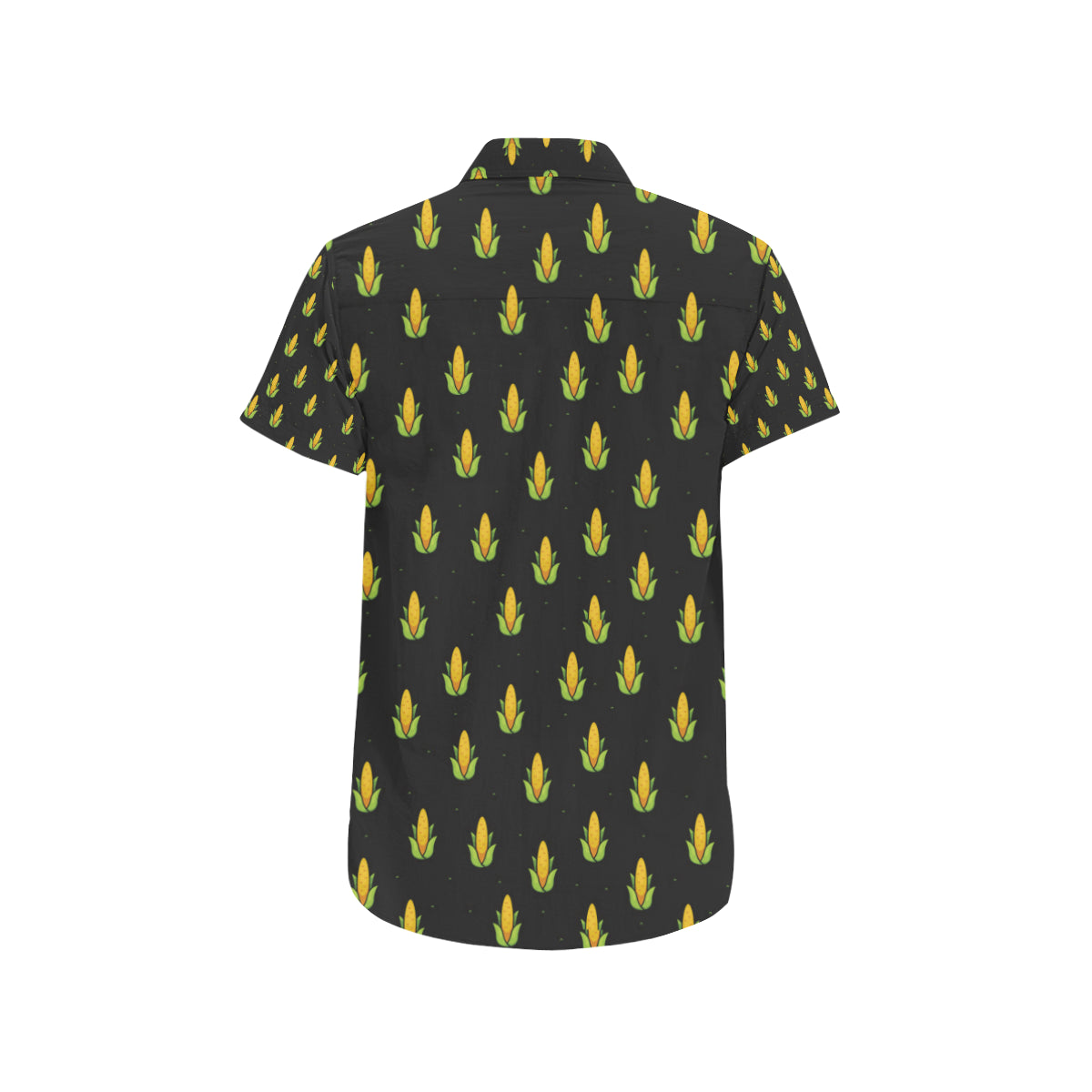 Corn Pattern Print Design 04 Men's Short Sleeve Button Up Shirt