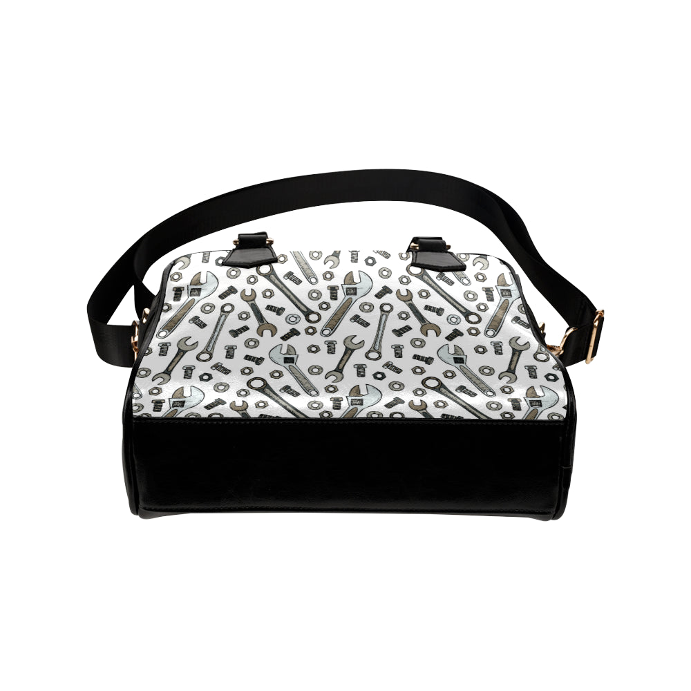 Mechanic Pattern Print Design 03 Shoulder Handbag