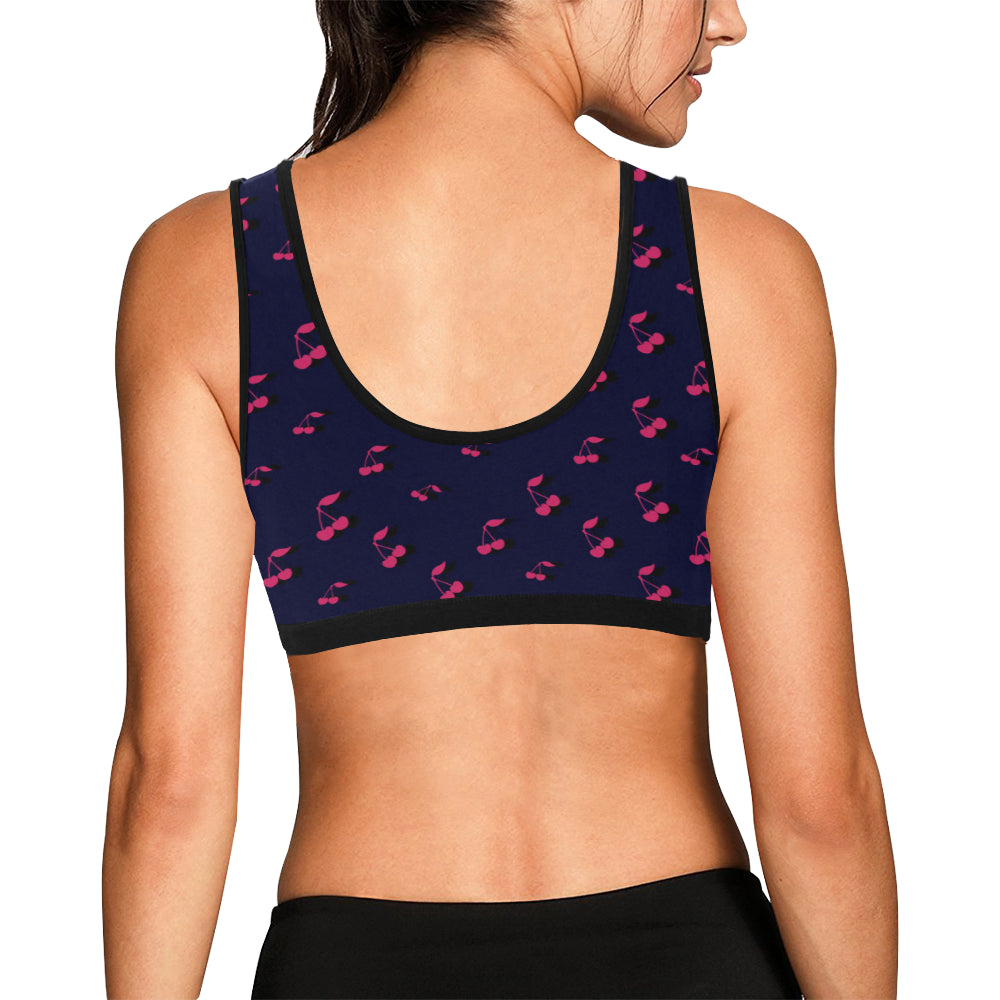 Cherry Pattern Print Design 02 Sports Bra