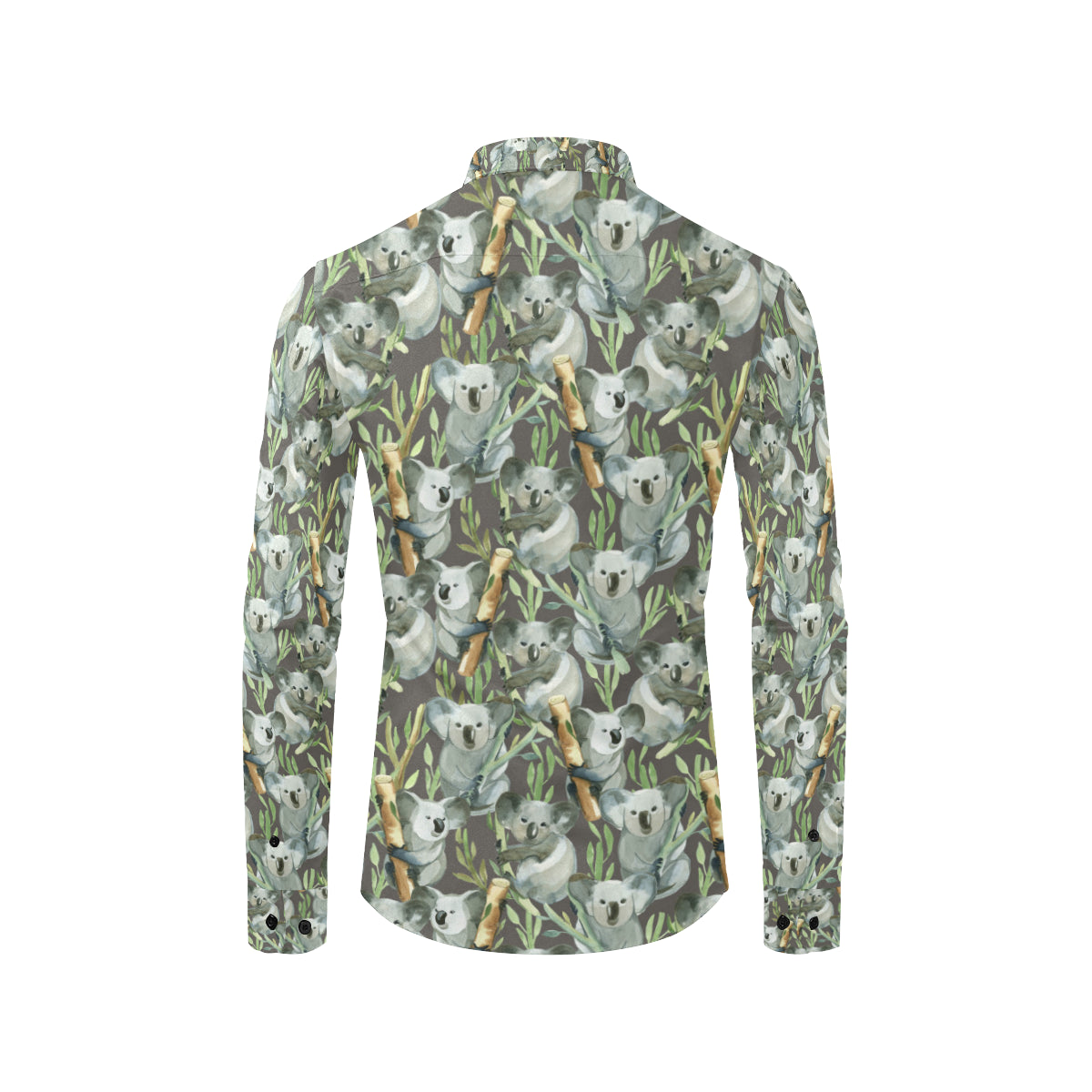 Koala Pattern Design Print Men's Long Sleeve Shirt