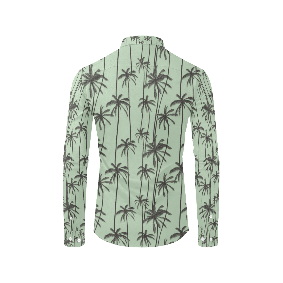 Palm Tree Pattern Print Design A04 Men's Long Sleeve Shirt