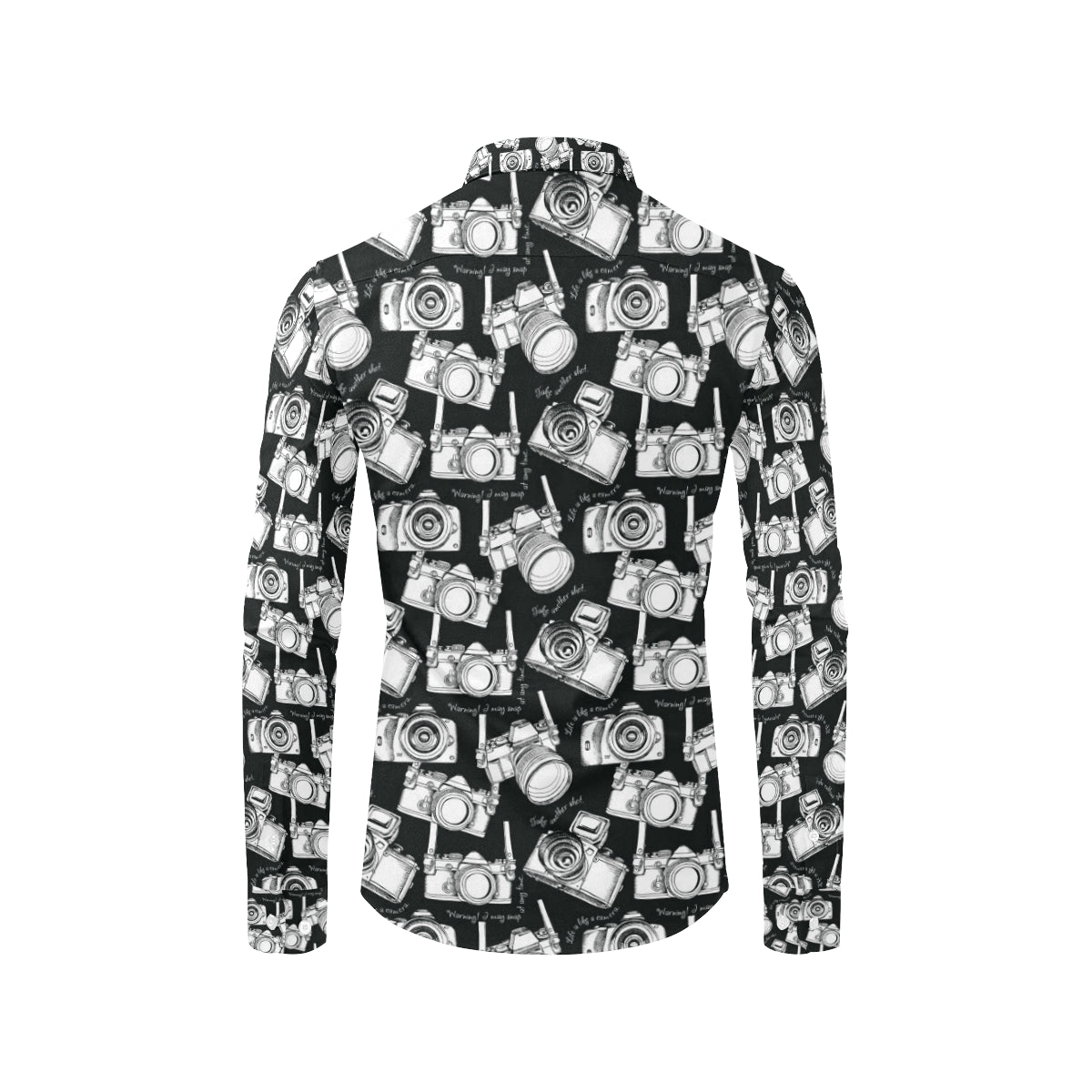Camera Pattern Print Design 01 Men's Long Sleeve Shirt