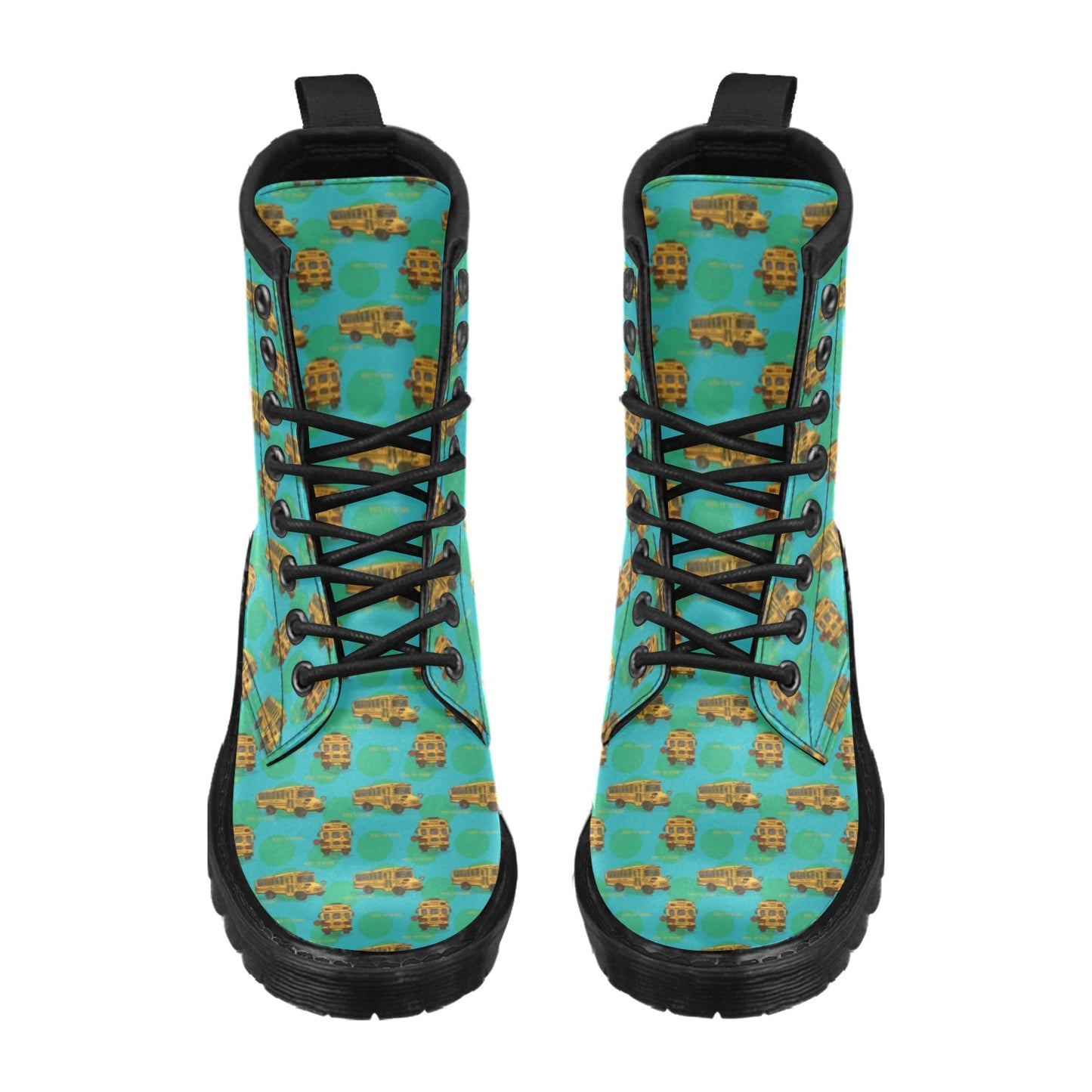 School Bus Print Design LKS308 Women's Boots