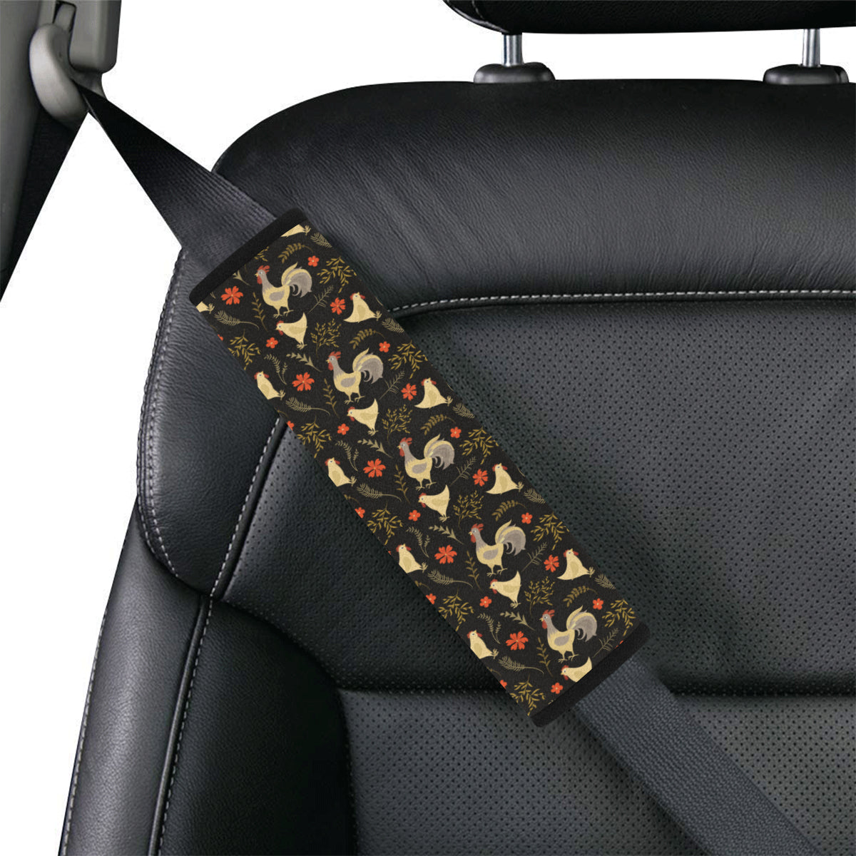 Chicken Pattern Print Design 04 Car Seat Belt Cover