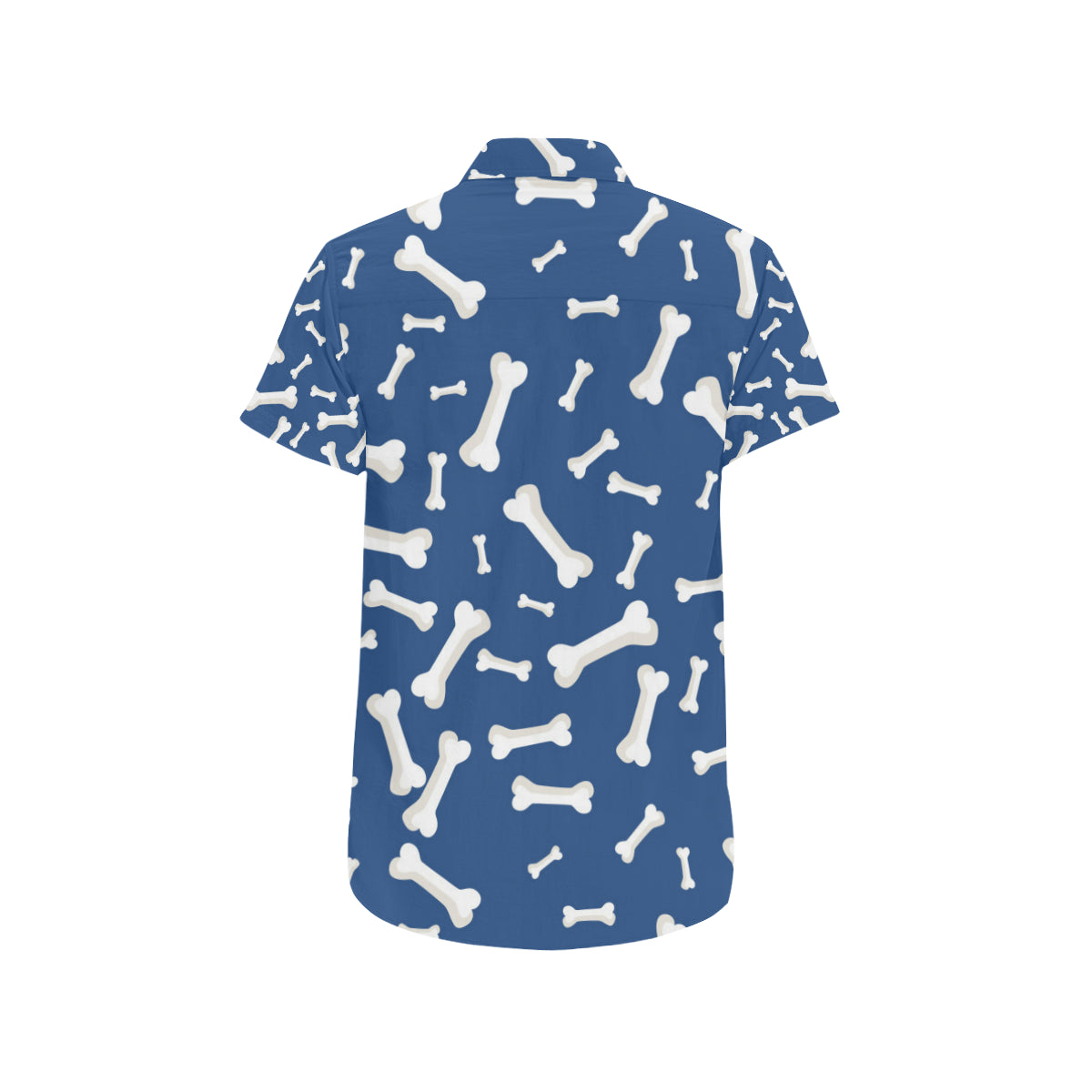 Dog Bone Pattern Print Design 03 Men's Short Sleeve Button Up Shirt