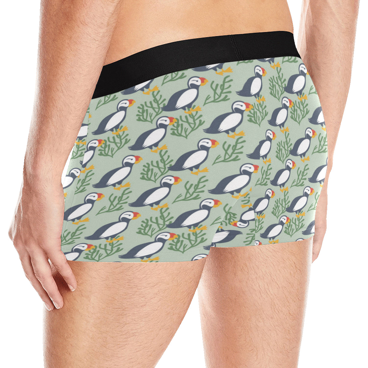 Puffin Pattern Print Design A04 Men's Boxer Briefs