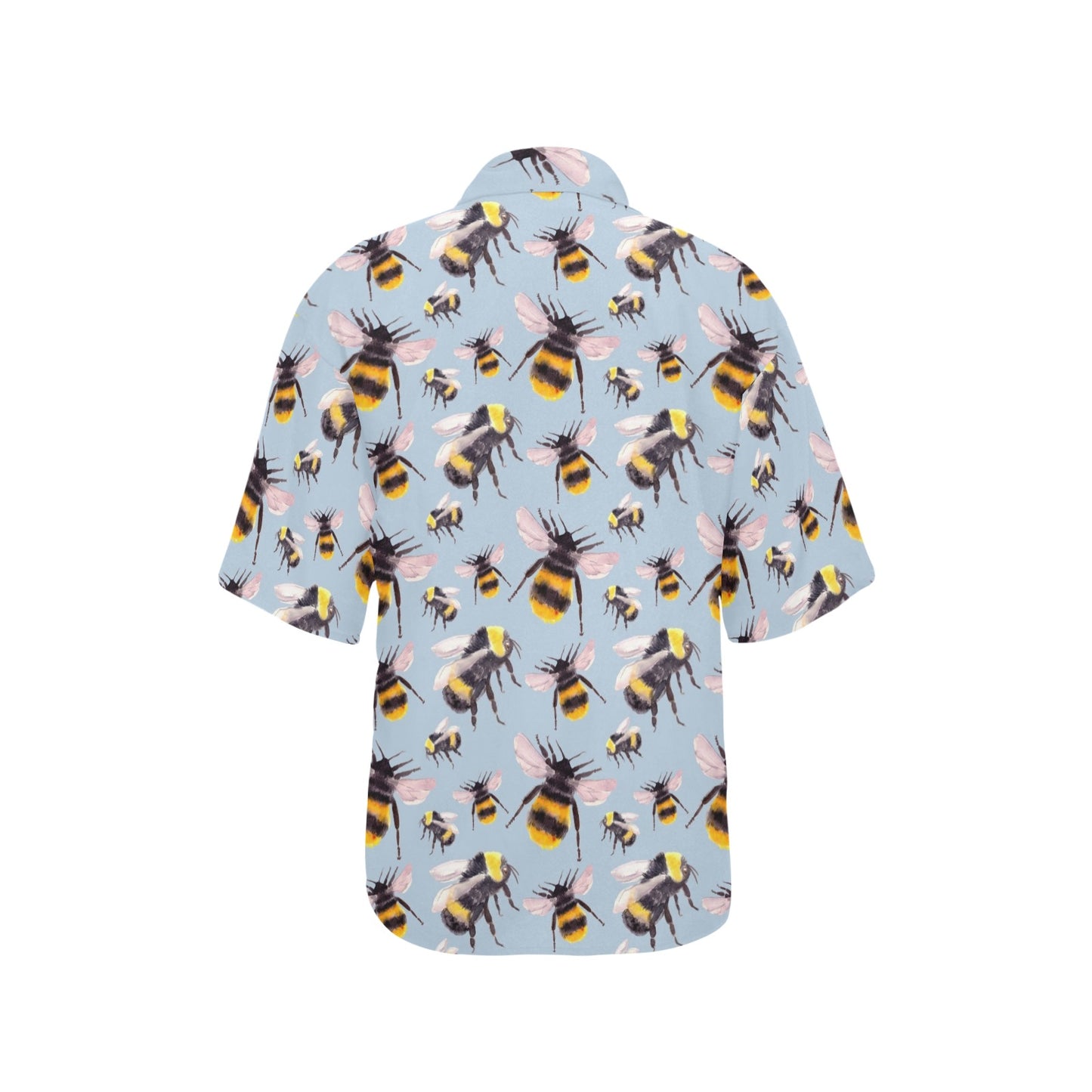 Bee Pattern Print Design BEE08 Women's Hawaiian Shirt