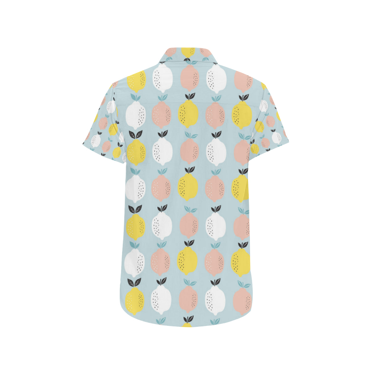 Citrus Pattern Print Design 03 Men's Short Sleeve Button Up Shirt