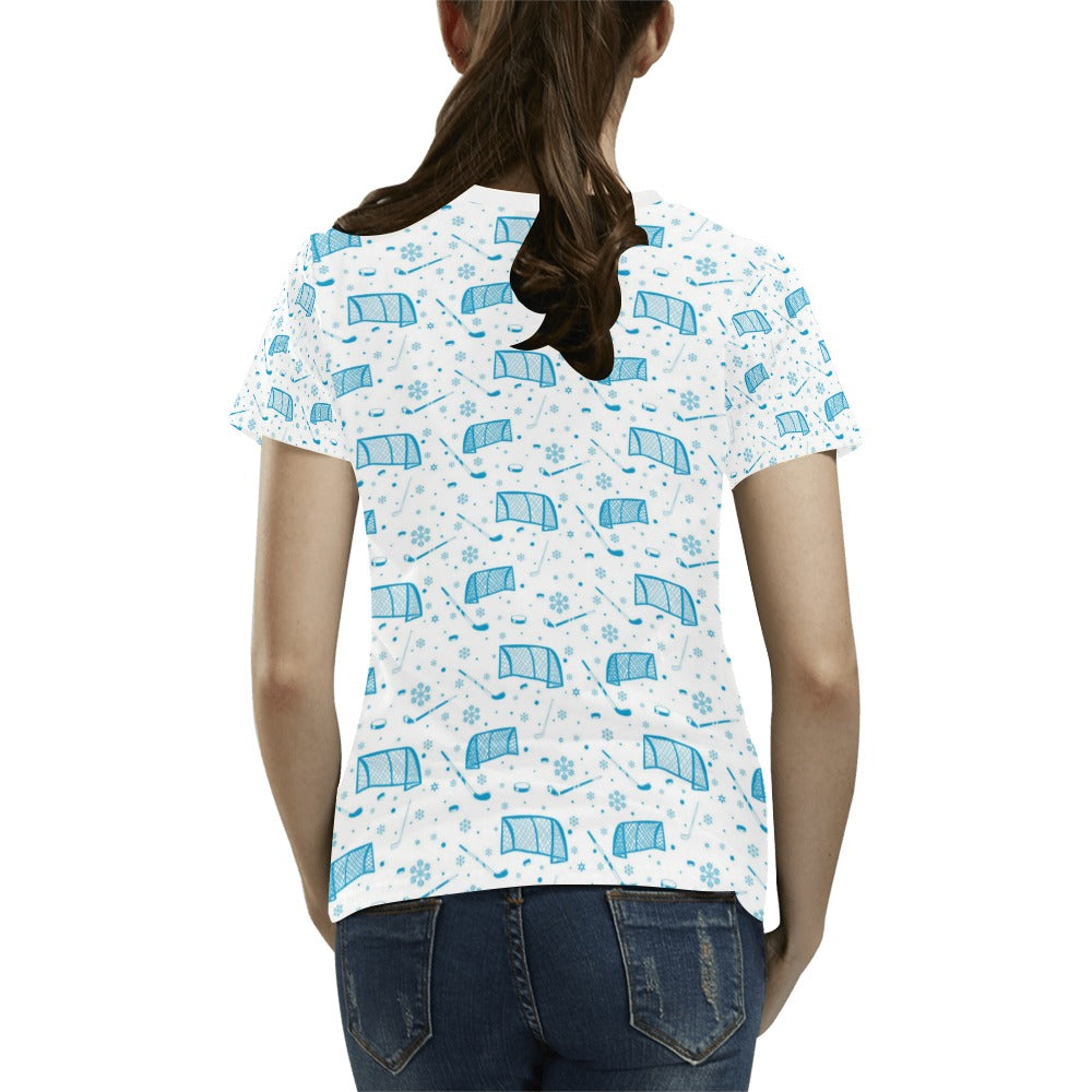 Hockey Print Design LKS303 Women's T-shirt