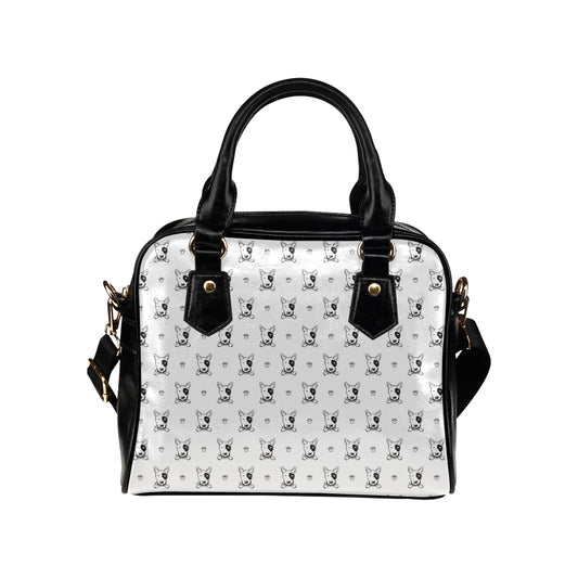 Bull Terriers Pattern Print Design 06 Shoulder Handbag