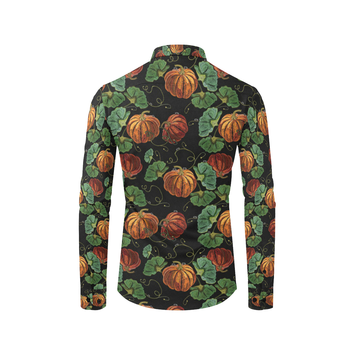 Pumpkin Pattern Print Design A02 Men's Long Sleeve Shirt