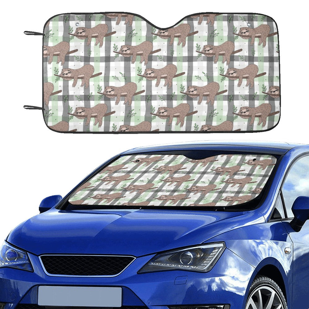Sloth Print Design LKS301 Car front Windshield Sun Shade