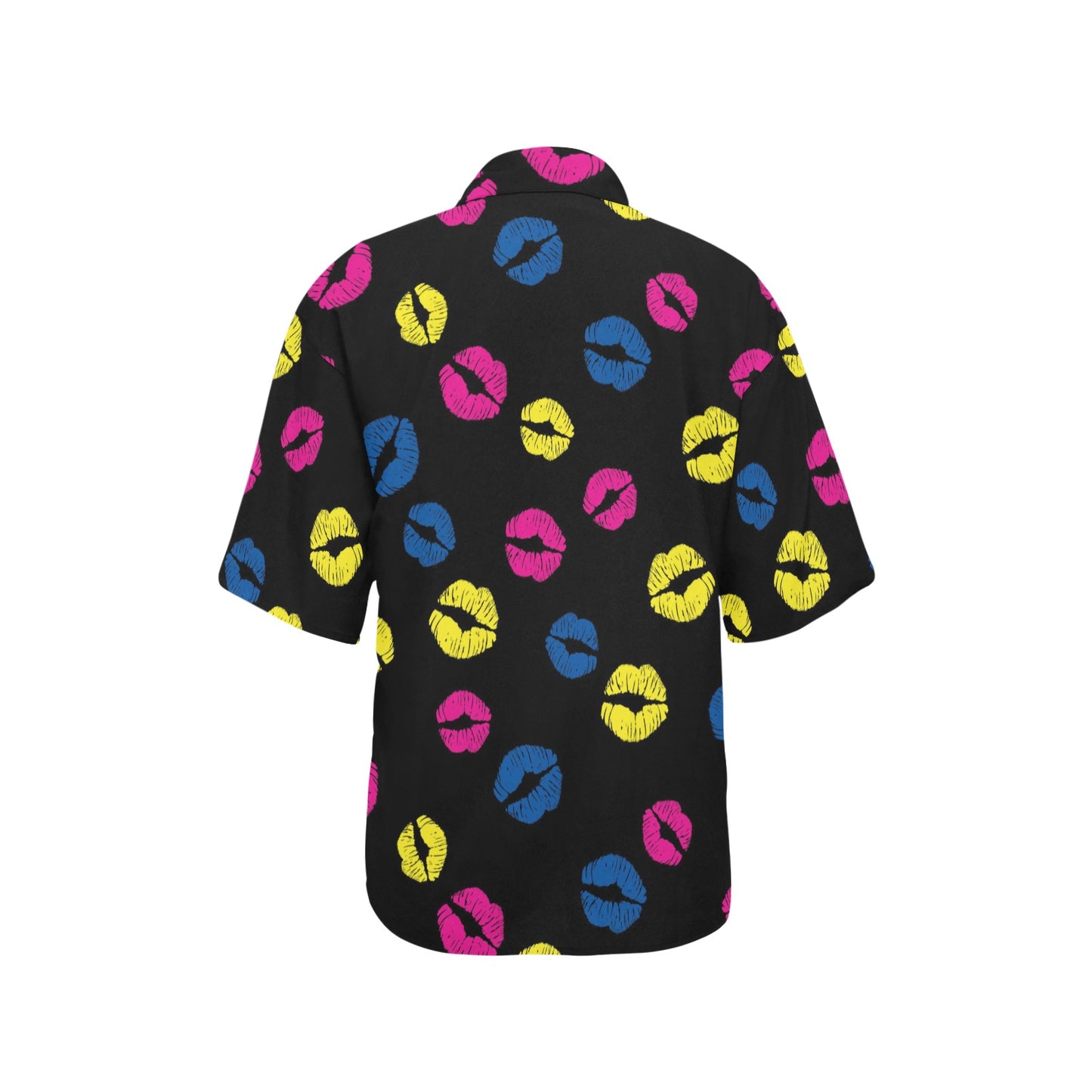 Lip Neon Color Pattern Print Design 01 Women's Hawaiian Shirt
